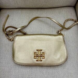 Tory Burch Britten Leather Clutch